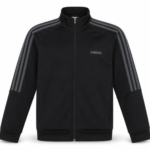 Adidas Boys Black 13-14 Years Track Jacket Full Zip Lightweight Sports Top
