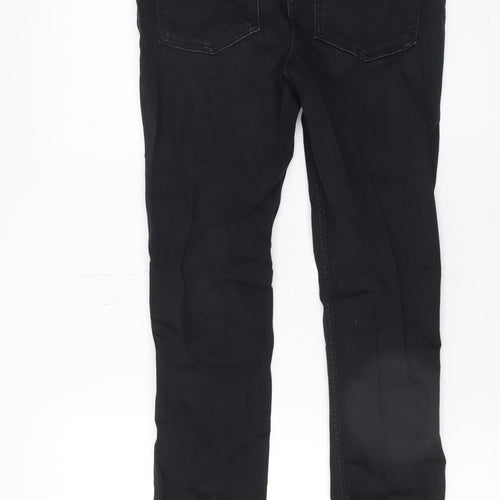 Next Womens Black Skinny Jeans Size 11 Slim Mid Rise Denim Stretch