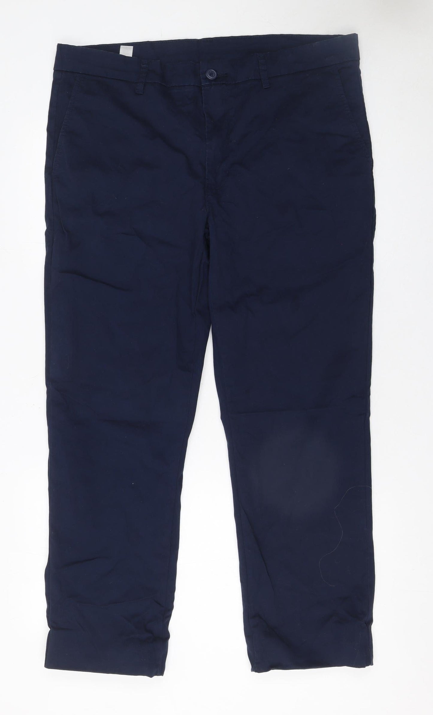 Dunnes Stores Men's Blue Chino Trousers 36W 33L Regular Fit