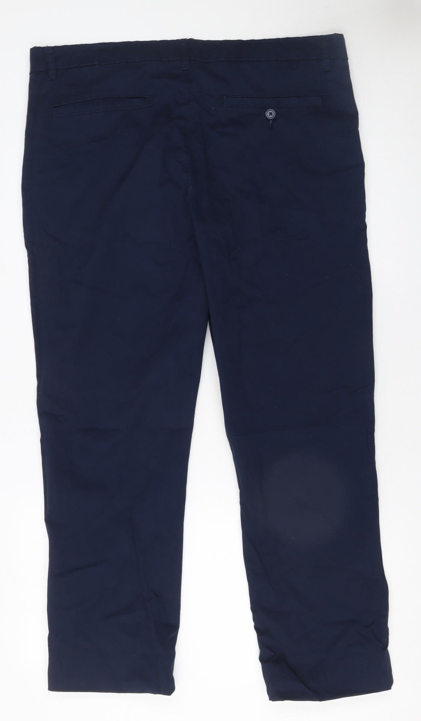 Dunnes Stores Men's Blue Chino Trousers 36W 33L Regular Fit