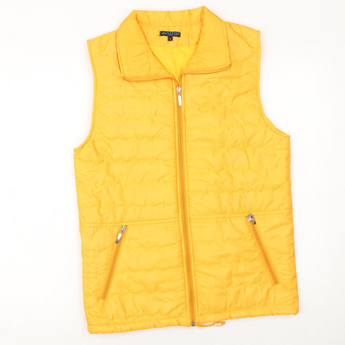 Aviator London Women's Yellow Puffer Waistcoat Size S Lightweight