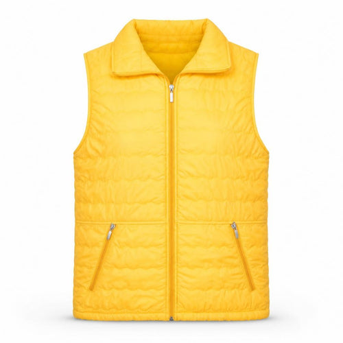 Aviator London Women's Yellow Puffer Waistcoat Size S Lightweight