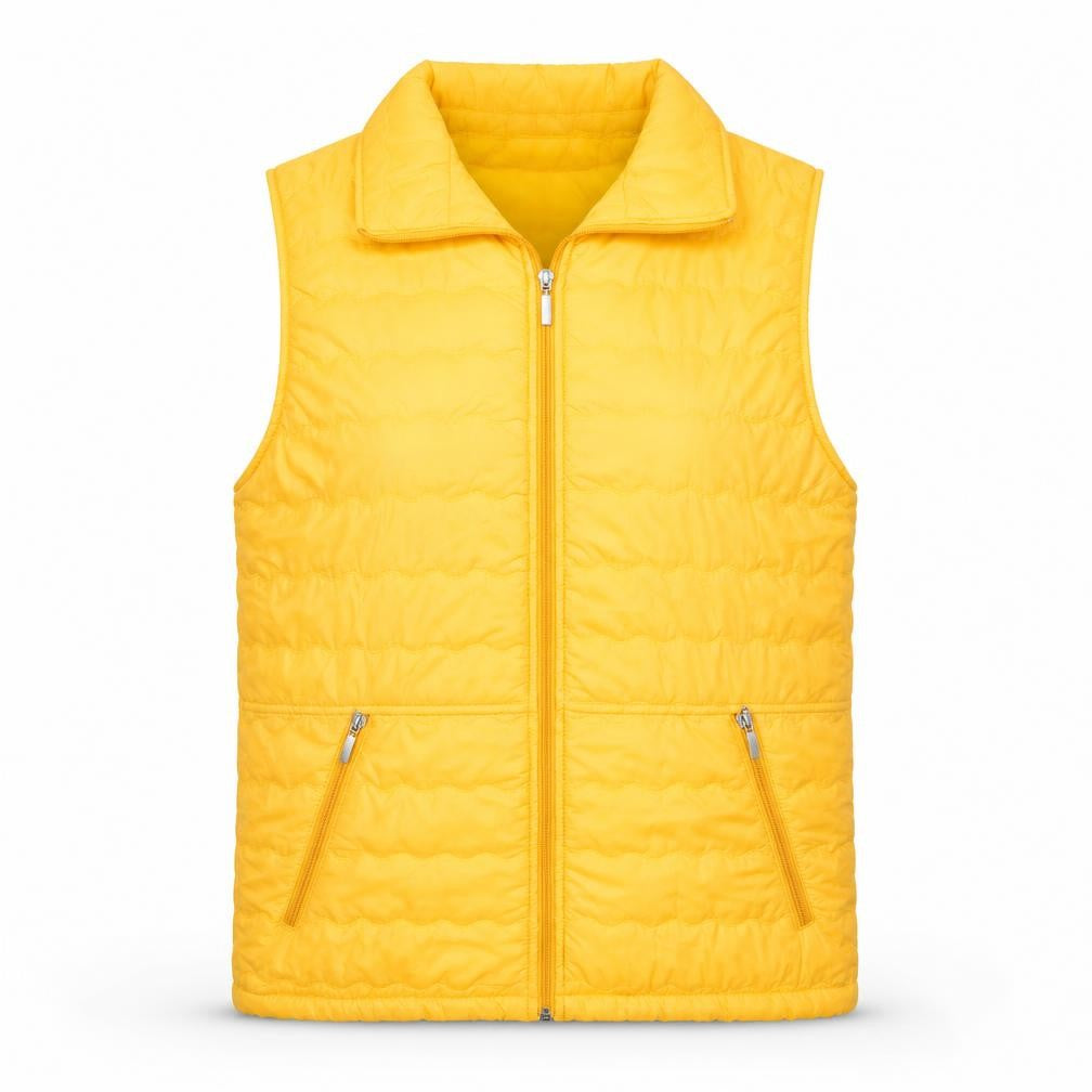 Aviator London Women's Yellow Puffer Waistcoat Size S Lightweight