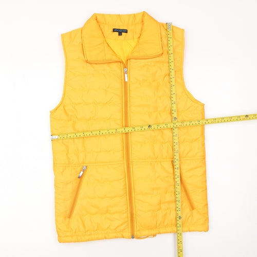 Aviator London Women's Yellow Puffer Waistcoat Size S Lightweight