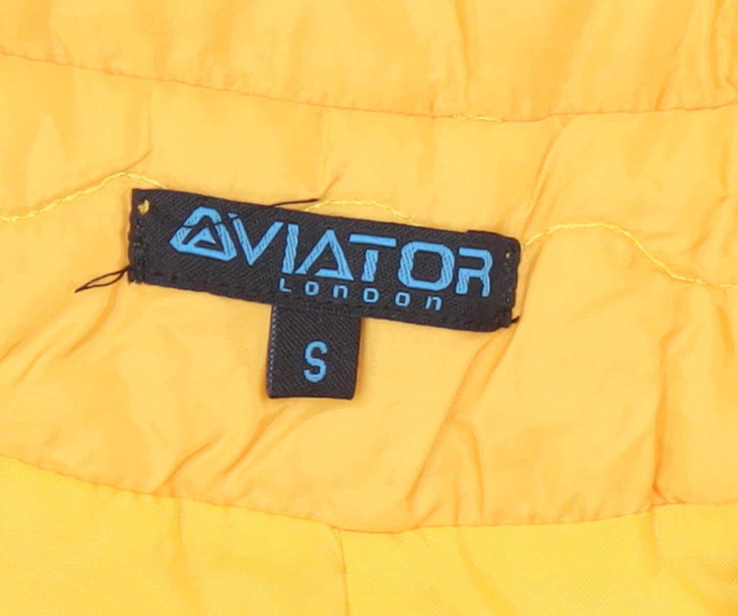 Aviator London Women's Yellow Puffer Waistcoat Size S Lightweight