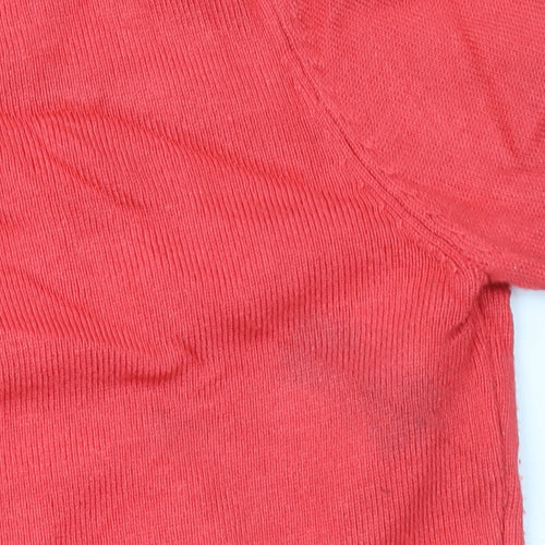Just Elegance Women's Red Rhinestone Knit Pullover Jumper Size S