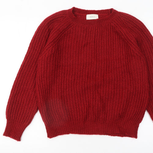 Vicolo Women's Red Chunky Knit Mohair Pullover Jumper Size S