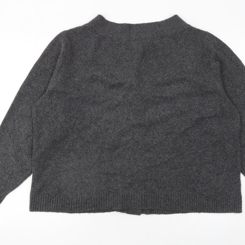 Cabi Womens Grey V-Neck Button Cardigan Jumper Size S