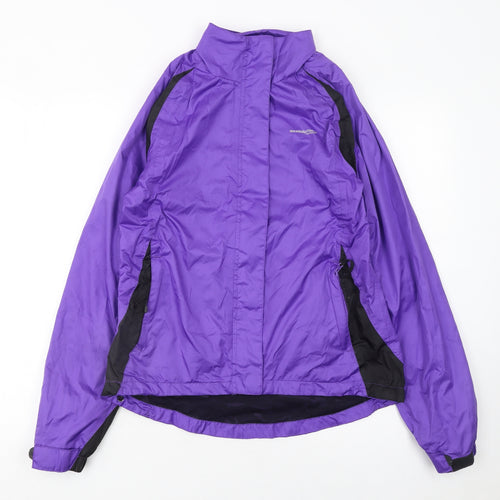 Muddyfox Womens Purple Cycling Windbreaker Jacket Size 10 Lightweight