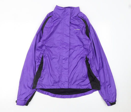 Muddyfox Womens Purple Cycling Windbreaker Jacket Size 10 Lightweight