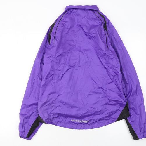 Muddyfox Womens Purple Cycling Windbreaker Jacket Size 10 Lightweight