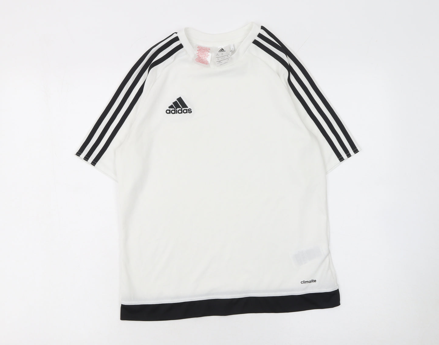 Adidas Boys White Short Sleeve Climalite Sports T-Shirt 13-14 Years