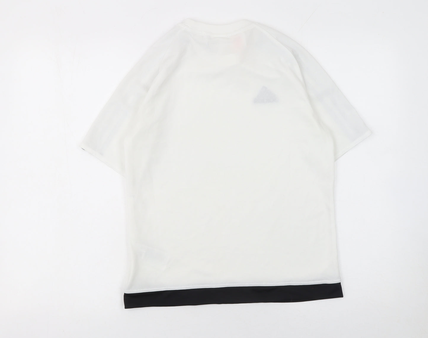 Adidas Boys White Short Sleeve Climalite Sports T-Shirt 13-14 Years