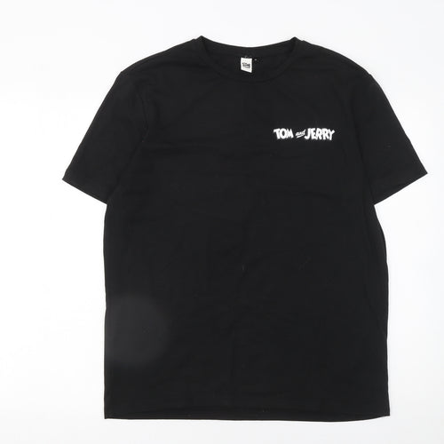 Tom and Jerry Men's Black Graphic Print T-Shirt Size M