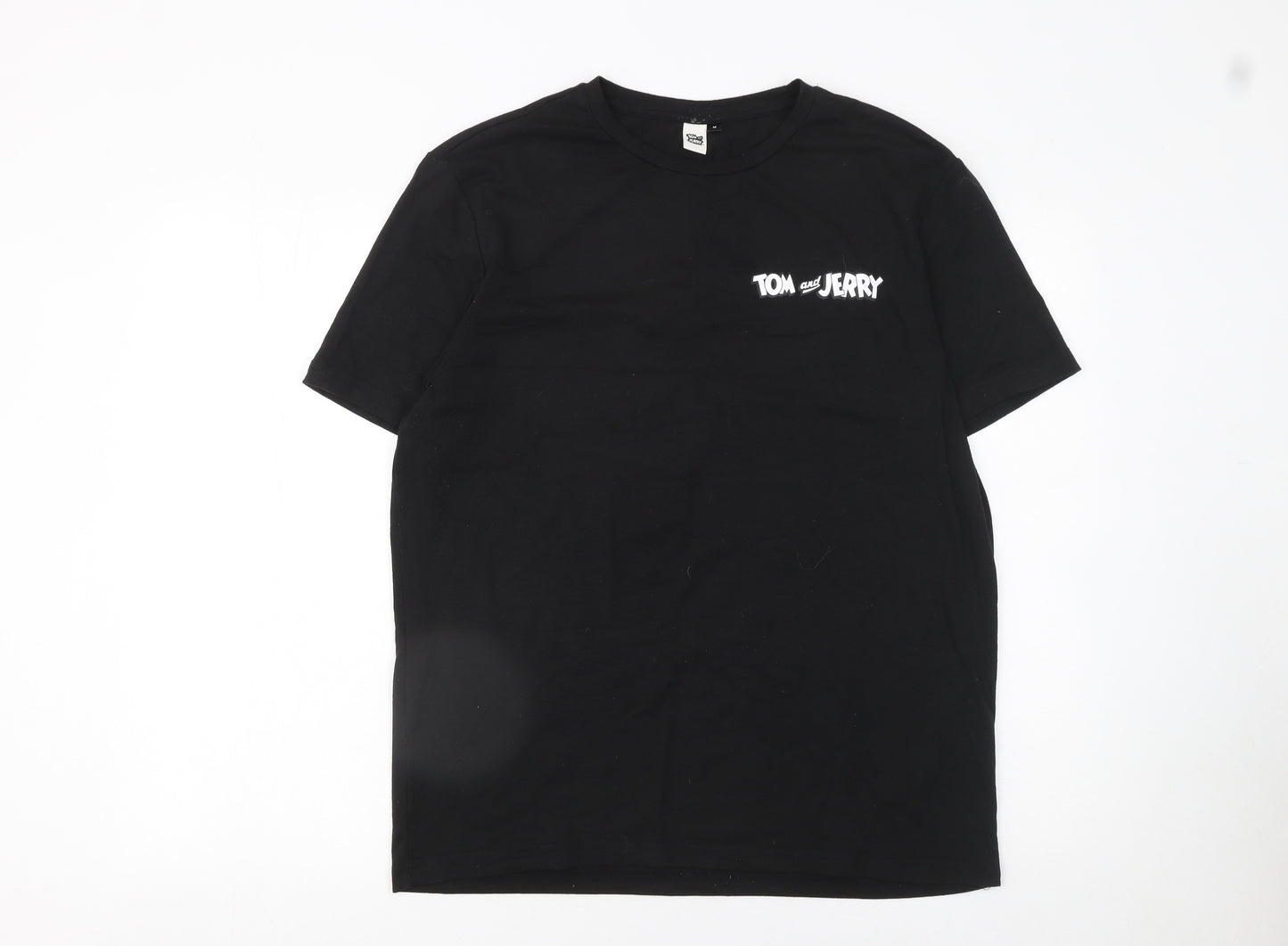 Tom and Jerry Men's Black Graphic Print T-Shirt Size M