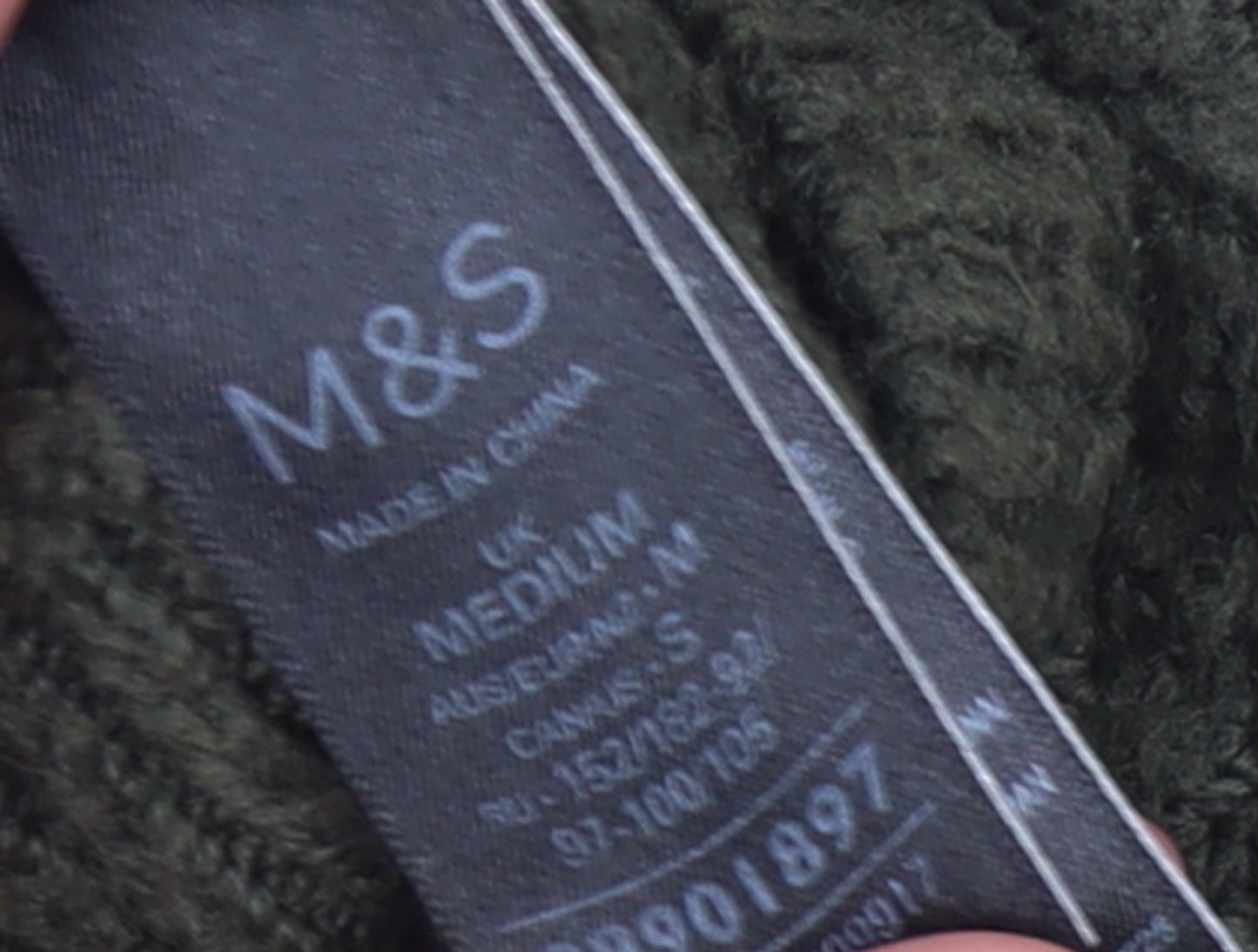 Marks and Spencer Women's Green Cable-Knit Jumper Size M