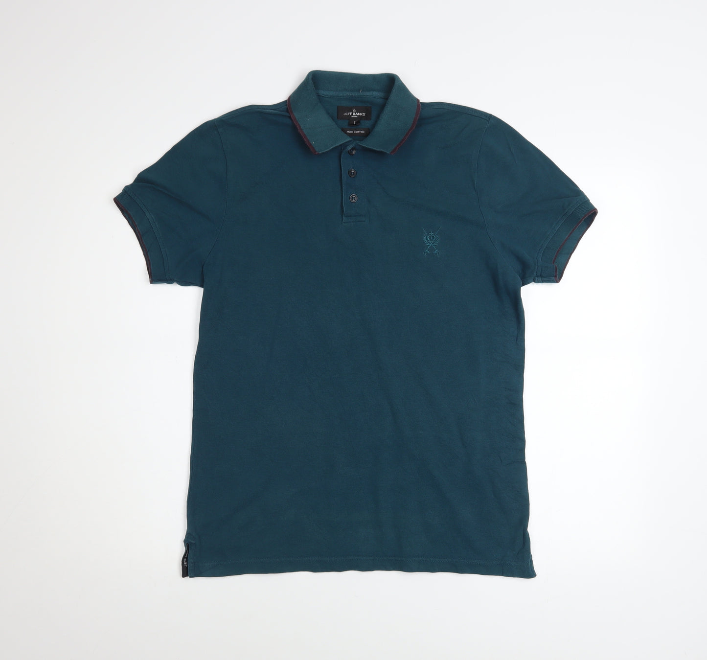 Jeff Banks Men's Blue Pure Cotton Polo Shirt Size S