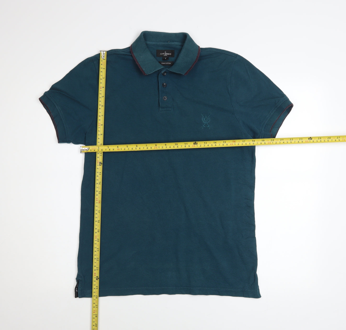 Jeff Banks Men's Blue Pure Cotton Polo Shirt Size S
