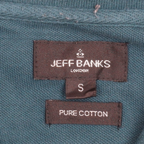 Jeff Banks Men's Blue Pure Cotton Polo Shirt Size S