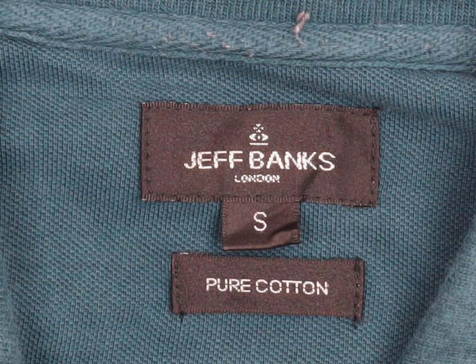 Jeff Banks Men's Blue Pure Cotton Polo Shirt Size S