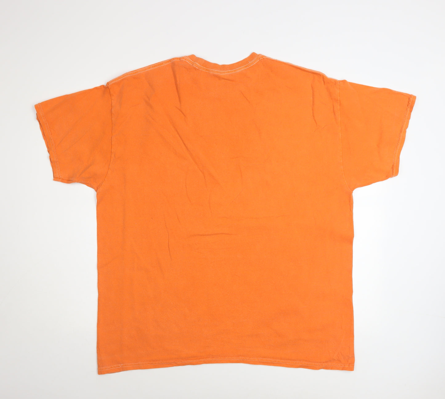 Urban Outfitters Men's Orange Peace Graphic Oversized T-Shirt M