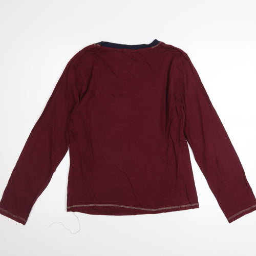 Harry Potter Womens Red XS Long Sleeve T-Shirt Nightshirt Hogwarts