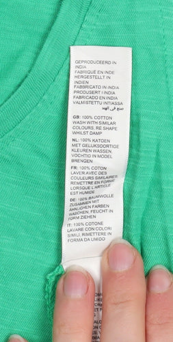 FatFace Women's Green Organic Cotton Tank Top Size 12