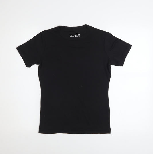 Peter Storm Womens Black Size 12 Basic Short Sleeve T-Shirt