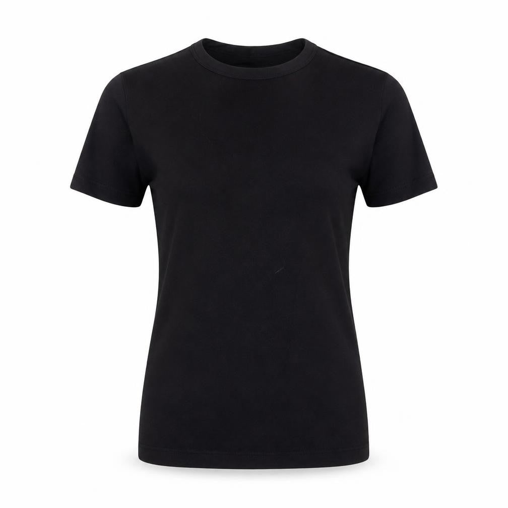 Front view of Peter Storm women’s black, size UK 12, basic short sleeve t-shirt