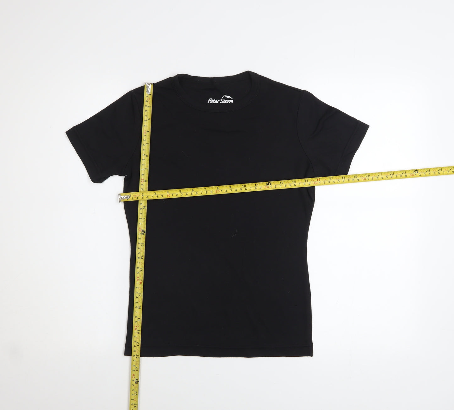 Peter Storm Womens Black Size 12 Basic Short Sleeve T-Shirt