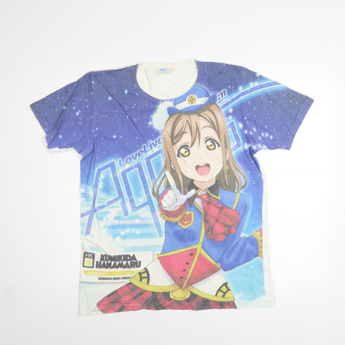 Love Live Sunshine Men’s Multicoloured Anime Graphic T-Shirt L