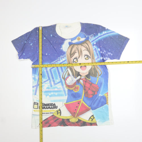 Love Live Sunshine Men’s Multicoloured Anime Graphic T-Shirt L