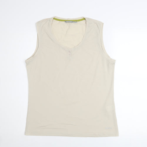 Rohan Womens Beige Serene Vest Top Size 14 Sleeveless Quick Dry