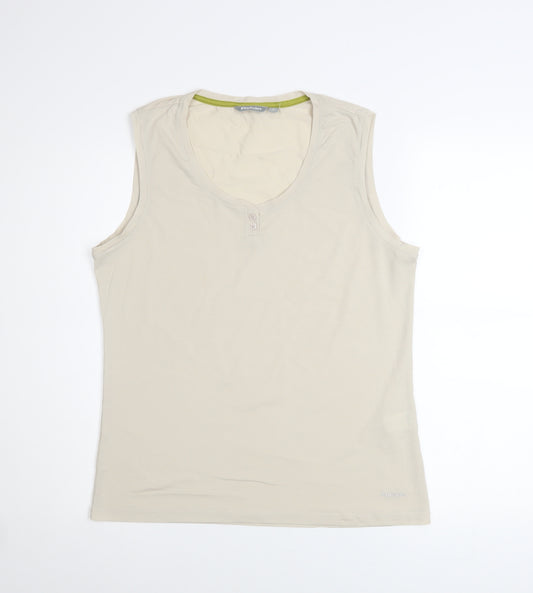 Rohan Womens Beige Serene Vest Top Size 14 Sleeveless Quick Dry