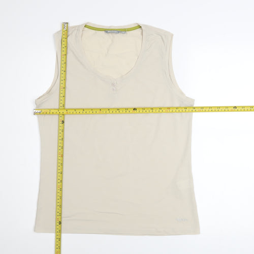 Rohan Womens Beige Serene Vest Top Size 14 Sleeveless Quick Dry