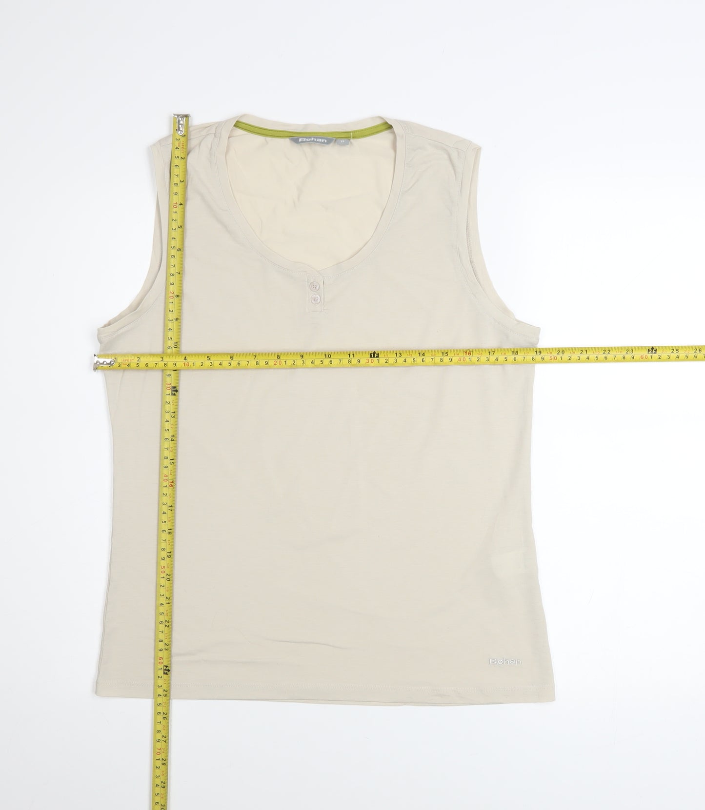 Rohan Womens Beige Serene Vest Top Size 14 Sleeveless Quick Dry