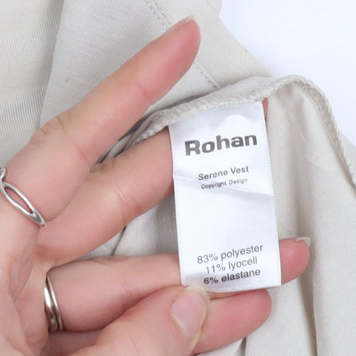 Rohan Womens Beige Serene Vest Top Size 14 Sleeveless Quick Dry