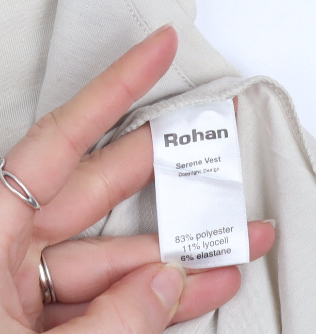 Rohan Womens Beige Serene Vest Top Size 14 Sleeveless Quick Dry