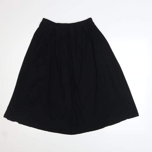 ASOS Women’s Black Midi A-Line Skirt Size 10 Viscose Lightweight