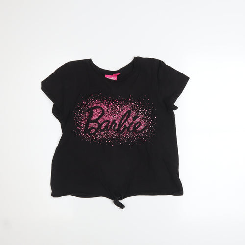 Barbie Girls Black Short Sleeve Glitter Logo T-Shirt 13-14 Years