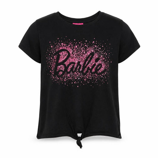 Barbie Girls Black Short Sleeve Glitter Logo T-Shirt 13-14 Years