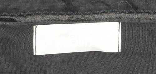 Wallis Women’s Black Floral Embroidered Scoop Neck Jumper Size 12