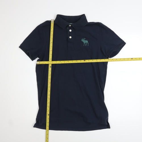 Abercrombie & Fitch Men's Blue Slim Fit Polo Shirt Size M