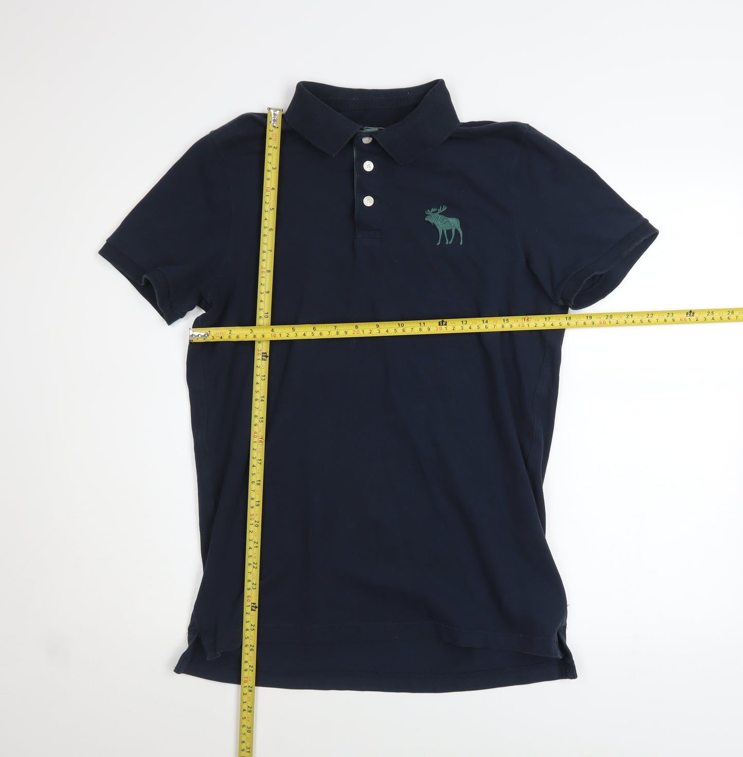 Abercrombie & Fitch Men's Blue Slim Fit Polo Shirt Size M