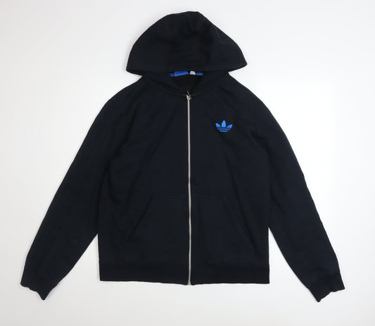 Adidas Mens Black Full Zip Hoodie Size M Regular Fit