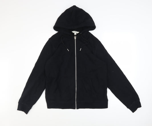 Marks and Spencer Men's Black Medium Full Zip Hoodie
