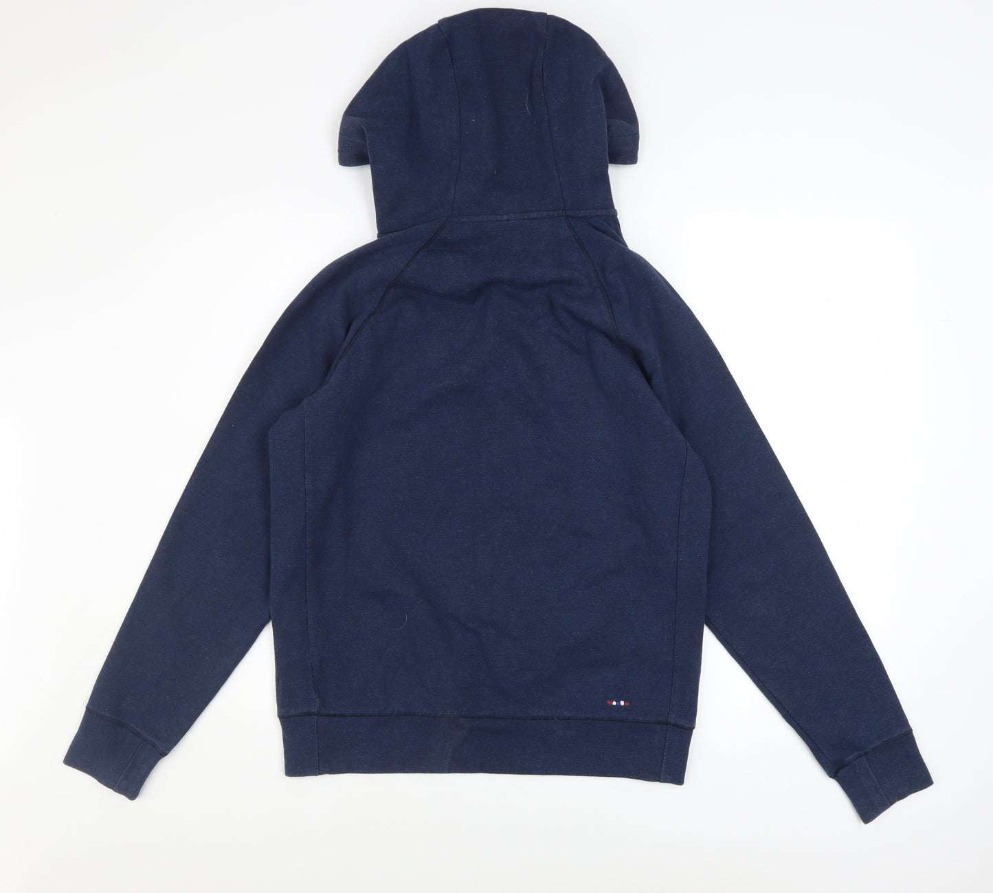 Napapijri Men's Blue Pullover Hoodie Size S Regular Fit Logo Fleece