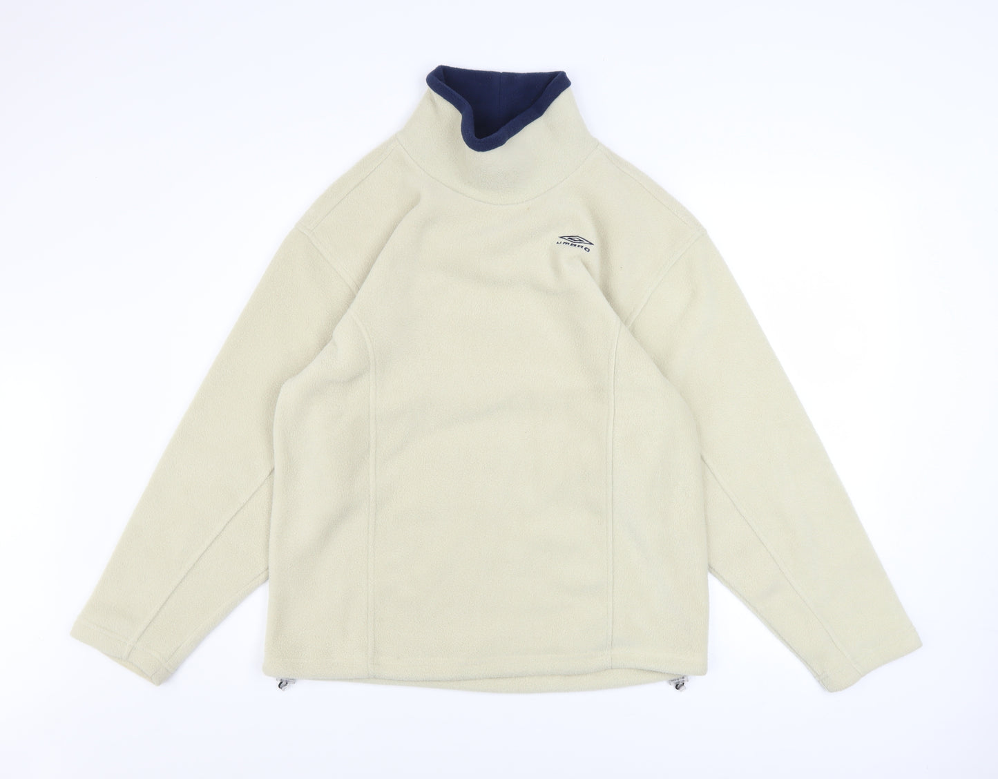 Umbro Boys Beige Fleece Pullover Sweatshirt 14 Years High Neck Winter Top