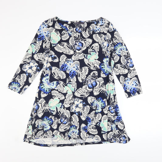 Marks and Spencer Womens Blue Butterfly Tunic Blouse Size 12