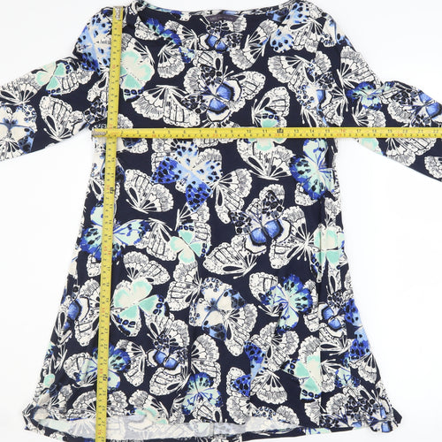 Marks and Spencer Womens Blue Butterfly Tunic Blouse Size 12